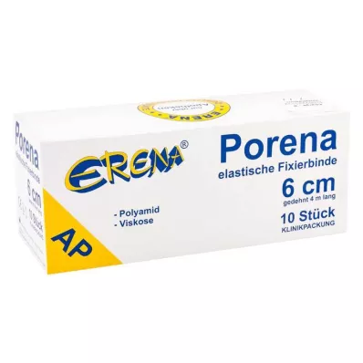 PORENA Elastic gauze bandage 6 cm white without cello, 10 pcs