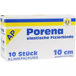 PORENA Elastic gauze bandage 10 cm white without cello, 10 pcs