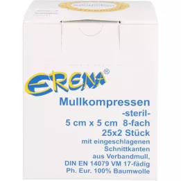 ERENA Gauze compress, 5x5 cm, sterile, 8x25X2 pcs