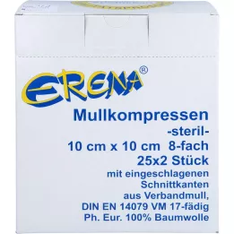 ERENA Gauze compress 10x10 cm sterile 8x, 25X2 pcs