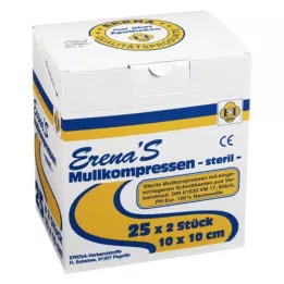 ERENA Gauze compress 10x10 cm sterile 8x, 25X2 pcs