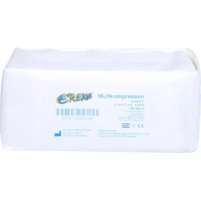 ERENA Gauze compress 5x5 cm non-sterile 8x, 100 pcs