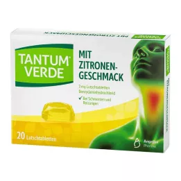 TANTUM VERDE 3 mg lozenge with lemon flavour, 20 pcs