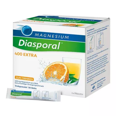 MAGNESIUM DIASPORAL 400 Extra drinking granules, 50 pcs MAGNESIUM DIASPORAL 400 Extra drinking granules, 50 pcs