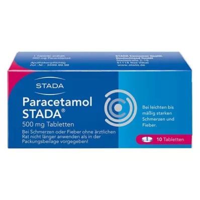 PARACETAMOL STADA 500 mg tablets, 10 pcs PARACETAMOL STADA 500 mg tablets, 10 pcs