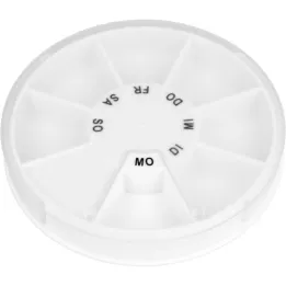 TABLETTENSPENDER Icron 7-compartment transp.lid round, 1 pc