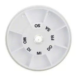 TABLETTENSPENDER Icron 7-compartment transp.lid round, 1 pc