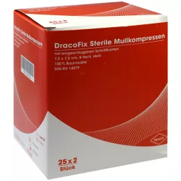 DRACOFIX PEEL Compresses 7.5x7.5 cm sterile 8x, 25X2 pcs