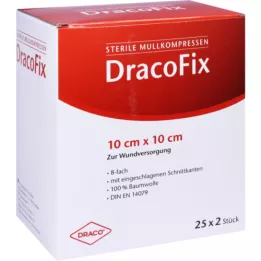 DRACOFIX PEEL Compresses 10x10 cm sterile 8x, 25X2 pcs