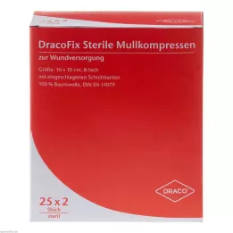 DRACOFIX PEEL Compresses 10x10 cm sterile 8x, 25X2 pcs