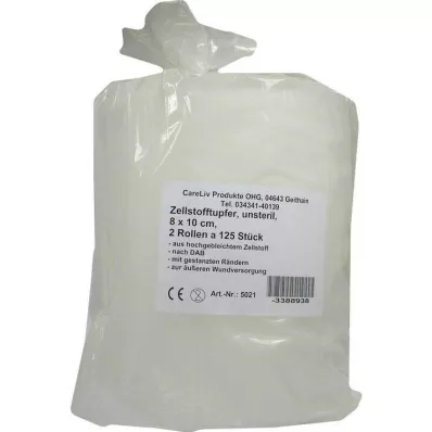 ZELLSTOFFTUPFER 8x10 cm roll, 2X125 pcs