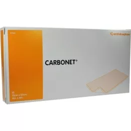 CARBONET 10x20 cm odour-absorbent wound dressing with active carbon, 10 pcs