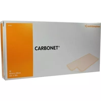 CARBONET 10x20 cm odour-absorbent wound dressing with active carbon, 10 pcs