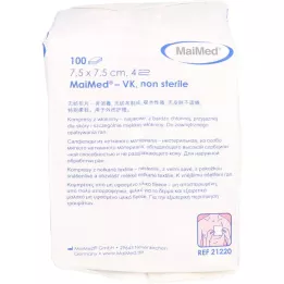 VLIESSTOFF-KOMPRESSEN 7.5x7.5 cm non-sterile 4-fold, 100 pcs