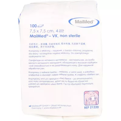 VLIESSTOFF-KOMPRESSEN 7.5x7.5 cm non-sterile 4-fold, 100 pcs