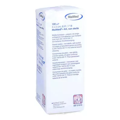 MULLKOMPRESSEN 5x5 cm non-sterile 8x, 100 pcs