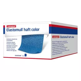 ELASTOMULL adhesive colour 10 cmx4 m fixation band blue, 1 pc