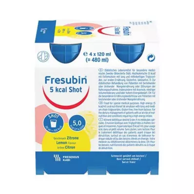 FRESUBIN 5 kcal SHOT Lemon solution, 4X120 ml FRESUBIN 5 kcal SHOT Lemon solution, 4X120 ml