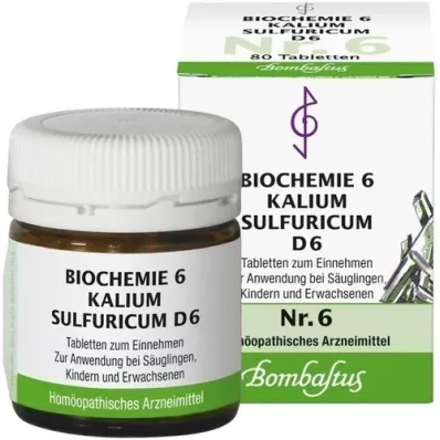 BIOCHEMIE 6 Kalium sulphuricum D 6 tablets, 80 pc