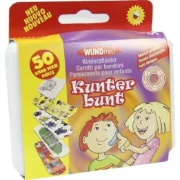 KINDERPFLASTER Colourful, 50 pcs