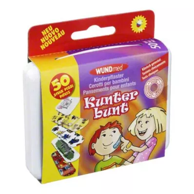 KINDERPFLASTER Colourful, 50 pcs