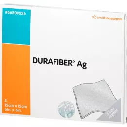 DURAFIBER Ag 15x15 cm dressing, 5 pcs