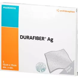 DURAFIBER Ag 15x15 cm dressing, 5 pcs