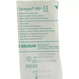 SURECAN Port cannula 20 Gx25 mm angled, 1 pc