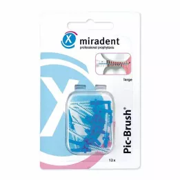 MIRADENT Interd.Pic-Brush replacement brush large blue, 12 pcs