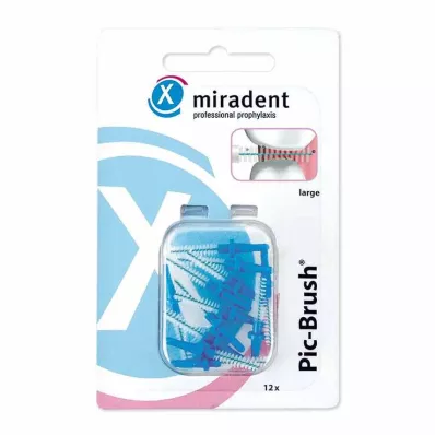 MIRADENT Interd.Pic-Brush replacement brush large blue, 12 pcs