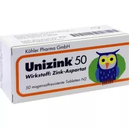UNIZINK 50 enteric-coated tablets, 50 pcs