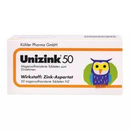 UNIZINK 50 enteric-coated tablets, 50 pcs