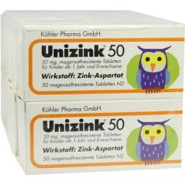 UNIZINK 50 enteric-coated tablets, 10X50 pcs