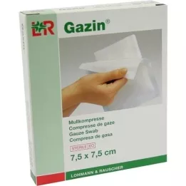 GAZIN Gauze comp.7,5x7,5 cm sterile 8x, 5X2 pcs