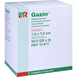 GAZIN Gauze comp.7,5x7,5 cm sterile 8x, 25X2 pcs