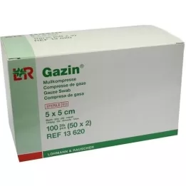 GAZIN Gauze comp.5x5 cm sterile 8x, 50X2 pcs
