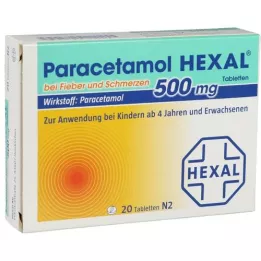 PARACETAMOL 500 mg HEXAL for fever and pain Tab, 20 pcs