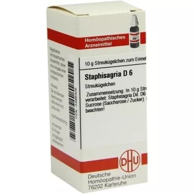 STAPHISAGRIA D 6 globules, 10 g