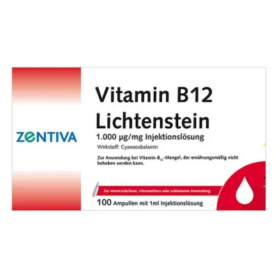 VITAMIN B12 1,000 μg Lichtenstein Ampoules, 100X1 ml VITAMIN B12 1,000 μg Lichtenstein Ampoules, 100X1 ml