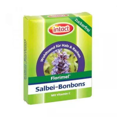 FLORIMEL Sage candies with vitamin C sugar-free, 40 g FLORIMEL Sage candies with vitamin C sugar-free, 40 g