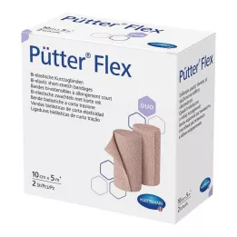 PÜTTER Flex Duo Bandage 10 cmx5 m, 2 pcs