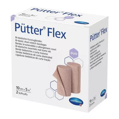 PÜTTER Flex Duo Bandage 10 cmx5 m, 2 pcs