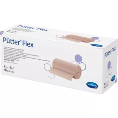 PÜTTER Flex bandage 8 cmx5 m, 10 pcs