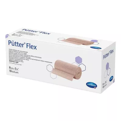 PÜTTER Flex bandage 8 cmx5 m, 10 pcs