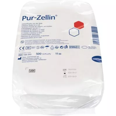 PUR-ZELLIN 4x5 cm sterile roll of 500 pcs, 1 pc