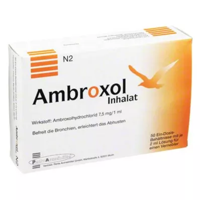 AMBROXOL Inhalate solution for a nebuliser, 50X2 ml AMBROXOL Inhalate solution for a nebuliser, 50X2 ml