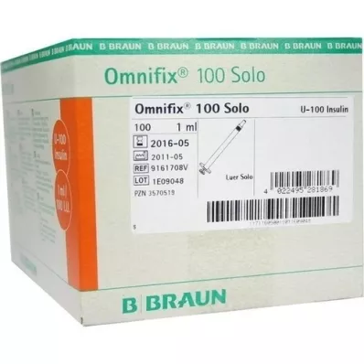 OMNIFIX Insulin syringe 1 ml for U100, 100 pcs