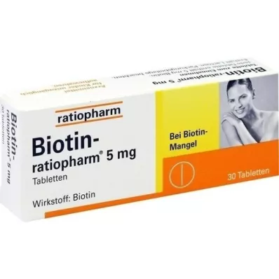 BIOTIN-RATIOPHARM 5 mg tablets, 30 pcs