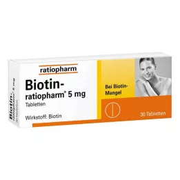BIOTIN-RATIOPHARM 5 mg tablets, 30 pcs