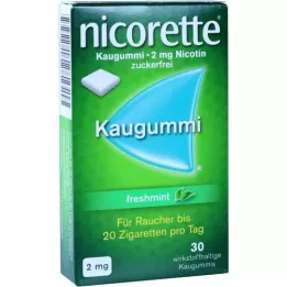 NICORETTE 2 mg freshmint chewing gum, 30 pcs